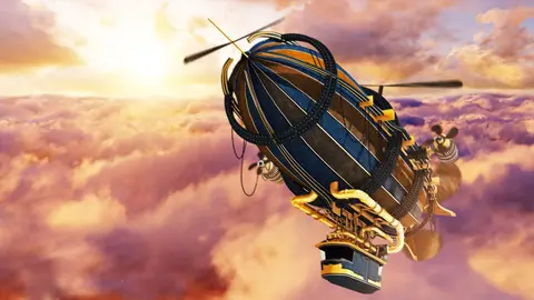 Airship Drone White Noise | Steampunk Sounds for Studying, Focus, Sleep | 10 Hour Ambient Soundscape