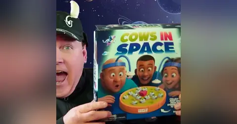 COWS IN SPACE Game Unboxing, Assembly and Review! – Dandy Fun House episode 57
