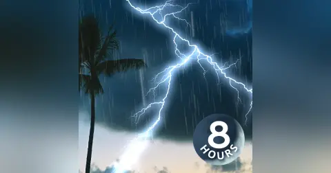 Tropical Thunderstorm Sounds for Sleep | Thunder & Rain White Noise 8 Hours