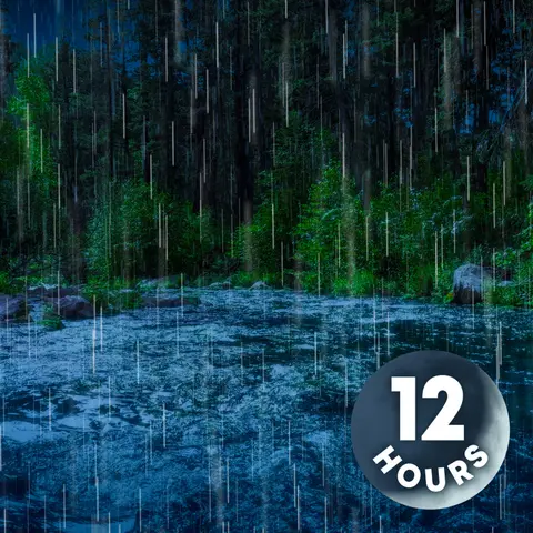 Relaxing Rain & River Sounds | 12 Hour Calming Water & Rain Noise for Sleeping