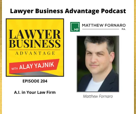 A.I. in Your Law Firm with Matthew Fornaro