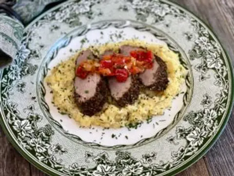 Juniper Berry Crusted Roasted Pork Tenderloin
