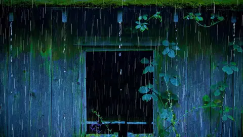 Rain Sounds for Sleeping in Tranquil Forest Hut!
