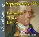 September 26, 1775: Commander Thomas Jefferson
