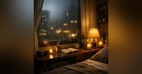 Indoor Rain Sounds | Sleep, Study, Relax | No Thunder 🌧️