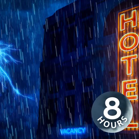 Thunderstorm & Rain Sounds for Peaceful Sleep in Your Hotel Room | 8 Hours
