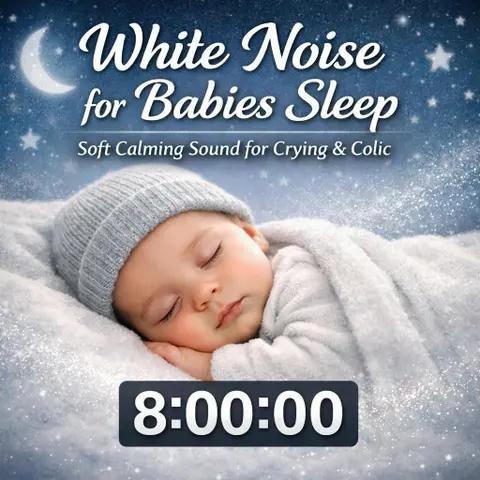 White Noise for Babies Sleep Soft Calming Sound for Crying & Colic 8 Hours