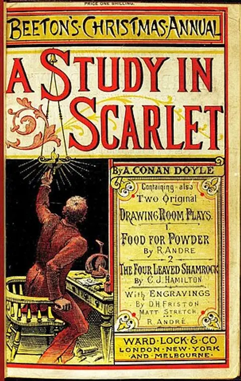 A STUDY IN SCARLET   SHORT NOVEL  THE FIRST TIME SHERLOCK APPEARS IN LITERATURE