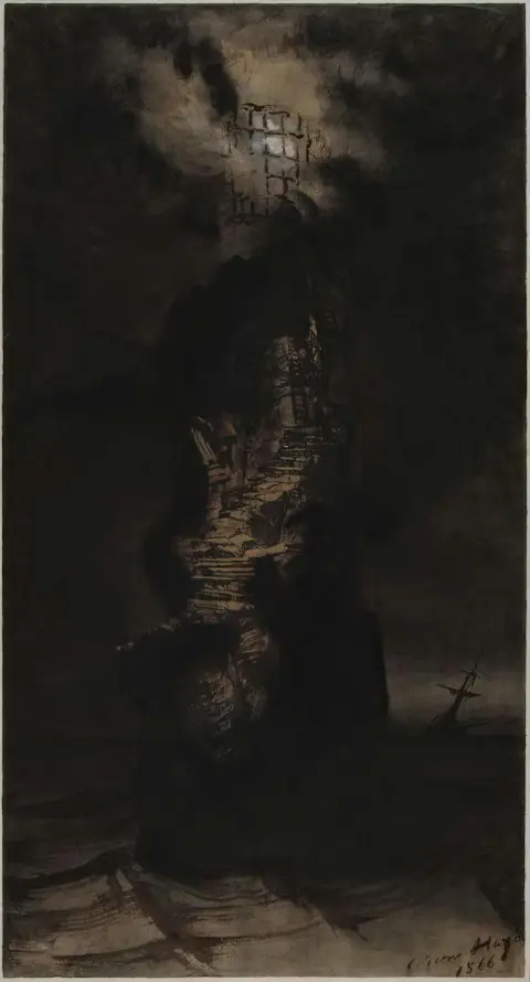 Victor Hugo's Shipwreck Lighthouse Cycle by Peter Russella