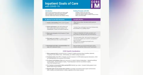#64 Inpatient Goals of Care with COVID-19