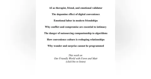 Friendship in the Age of AI: Can Artificial Intelligence Replace Human Connection?