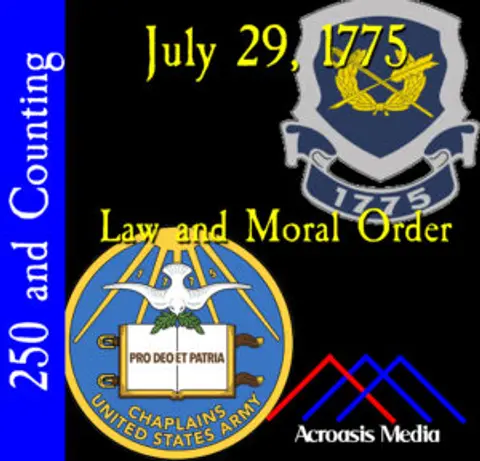 July 29, 1775: Law and Moral Order