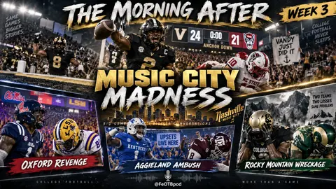 THE MORNING AFTER — WEEK 3: Music City Madness, Oxford Revenge, Aggieland Ambush & Rocky Mountain Wreckage