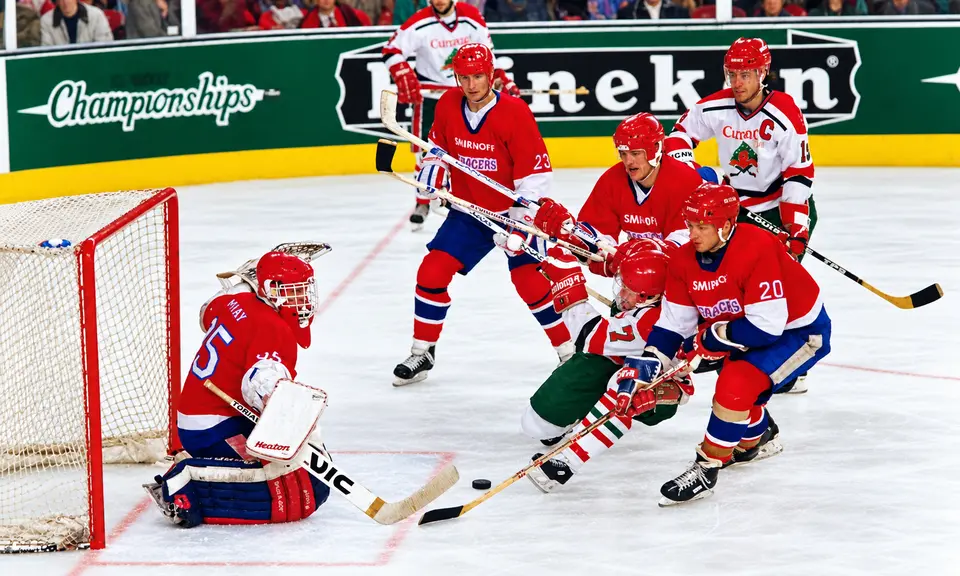 Cardiff Devils v Murrayfield Racers – Wembley 1990 Cardiff Devils and Murrayfield Racers in action during the 1990 Heineken Championship Final at Wembley Arena