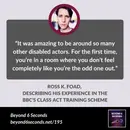 Autistic and dyspraxic actor Ross K. Foad