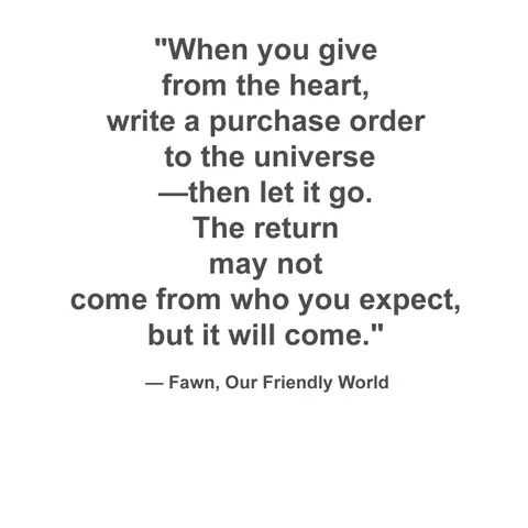 The Spiritual Purchase Order: Letting Go and Trusting the Universe