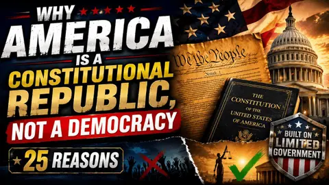Why America Is a Constitutional Republic, NOT a Democracy (25 Reasons) | 07-01-26