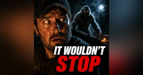 GRAY BIGFOOT APPROACHES CAMPERS IN BANKHEAD NATIONAL FOREST ALABAMA