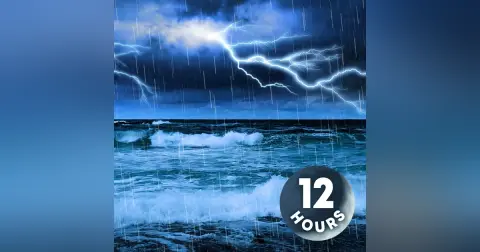 Thunderstorm & Ocean Sounds for Deep Sleep | 12 Hours