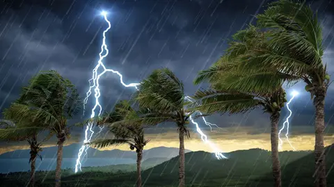 Tropical Storm Thunder and Rain Sounds | 10 Hours White Noise | Helps You Sleep or Study