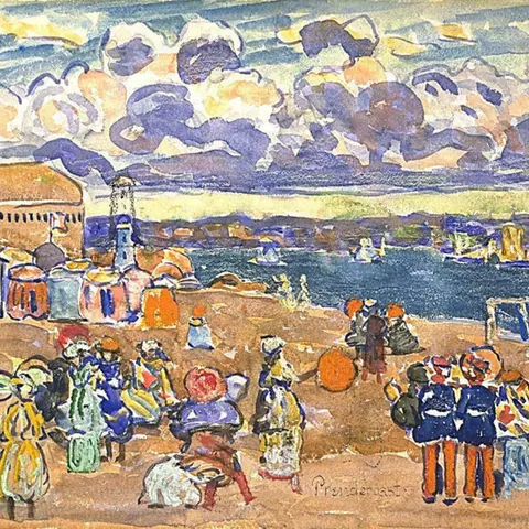 Beach at St. Malo by Maurice Prendergast