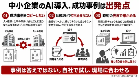 第601回：中小企業のAI導入、成功事例はどう使う？改善率をそのまま自社に当てはめない理由