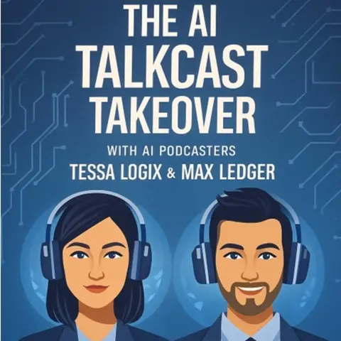 Episode 14 - "The AI Talkcast Takeover" with AI podcasters Tessa Logix and Max Ledger