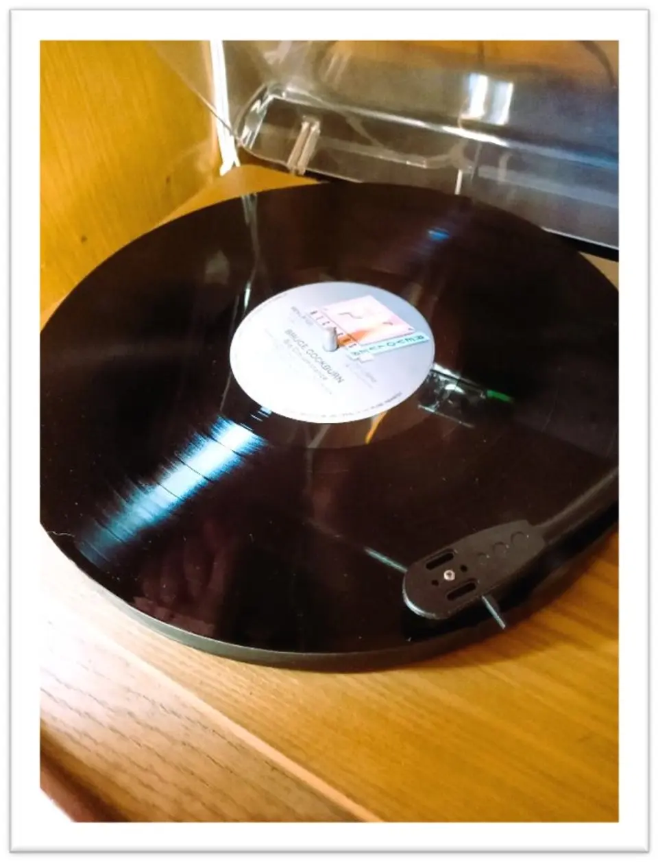 record deck with vinyl