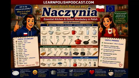 #607 Naczynia - Essential Kitchen & Dishes Vocabulary in Polish (#39 ReMastered)