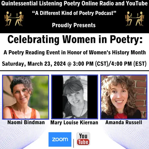 Meet the Poets: Naomi Bindman, Mary Louise Kiernan, and Amanda Russell