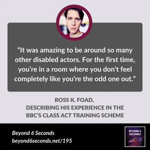 Autistic and dyspraxic actor Ross K. Foad