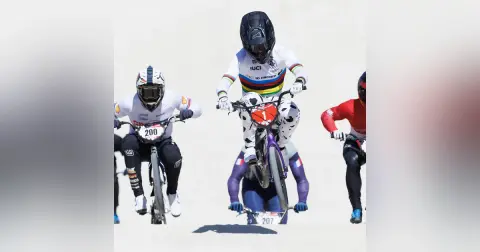 Francia y Australia con superioridad en el inicio de la Copa Mundo de BMX 2024.
