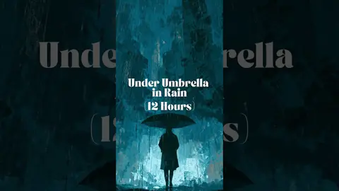 ⛈️ Rain on the umbrella with soft, distant thunder — 12 hours of cozy storm for deep sleep 😴