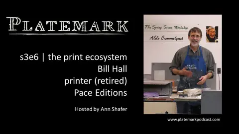 Platemark s3e6 the print ecosystem: Bill Hall, printer, Pace Editions