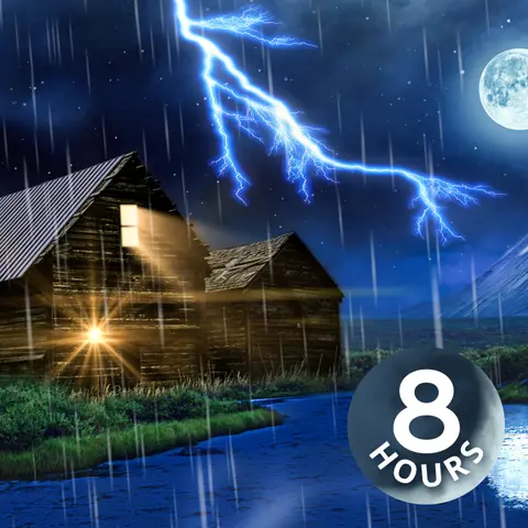 Thunderstorm & River Sounds for Sleeping | 8 Hours