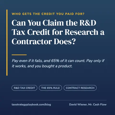 Can You Claim the R&D Tax Credit for Research You Pay a Contractor to Do?