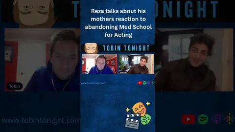 Reza Diako talks about how his mother reacted to his choice to abandon MED school for acting.