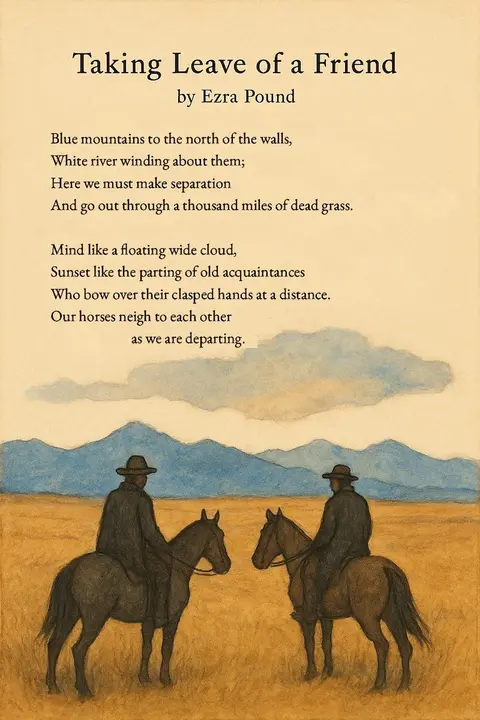"Taking Leave of a Friend" by Ezra Pound