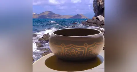 12 Hours Hours Tibetan Bowls + Ocean Waves | Music for Sleep, Studying, Meditation | White Noise