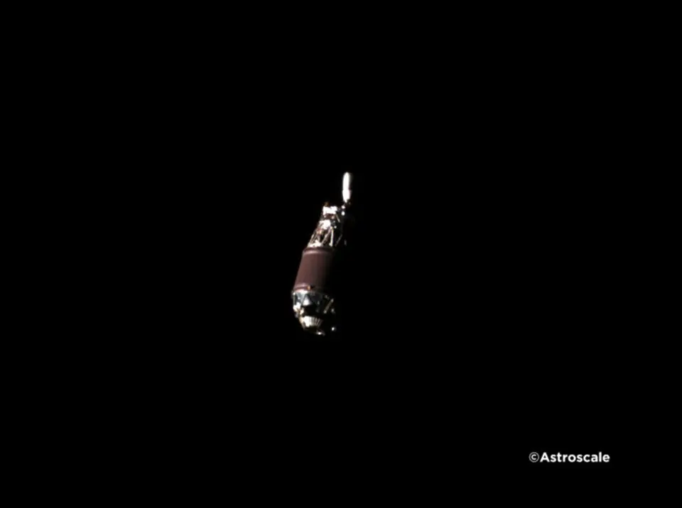 Space Debris imaged by Astroscale spacecraft