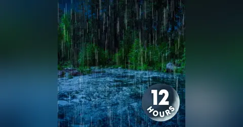 Relaxing Rain & River Sounds | 12 Hour Calming Water & Rain Noise for Sleeping
