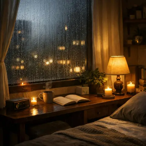 Indoor Rain Sounds | Sleep, Study, Relax | No Thunder 🌧️