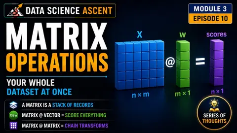 Matrix Operations Explained: The Engine Behind Every AI Model | Data Science Ascent M3:E10