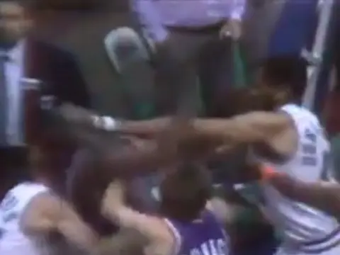 James Donaldson and Mark West visit Fist City | Phoenix Suns @ Dallas Mavericks (1988 NBA fight)