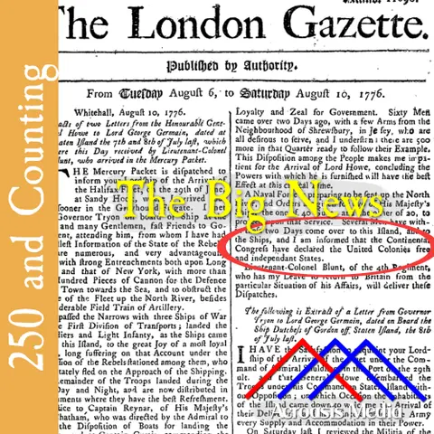 The Big News–August 10, 1776