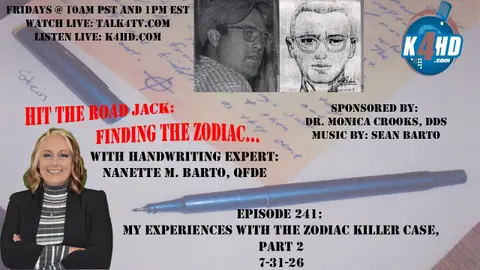 Episode 241: My Experiences with the Zodiac Killer Case, Part 2  7-31-26