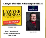 Four “Must Have” Financial Advisors for Law Firms with Ryan Kimler
