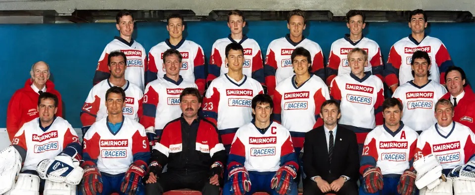 Murrayfield Racers – Wembley 1990 Finalists Murrayfield Racers team during the 1989–90 season before their Wembley Championship Final against Cardiff Devils