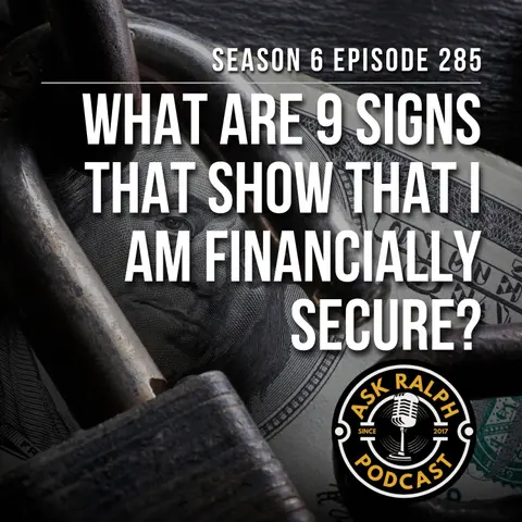 What are 9 signs that show that I am financially secure?