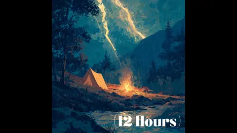 Creekside Campfire in a Thunderstorm for Sleep 🔥 Crackling Fire, Rain & Flowing Water | Sleep Sou...